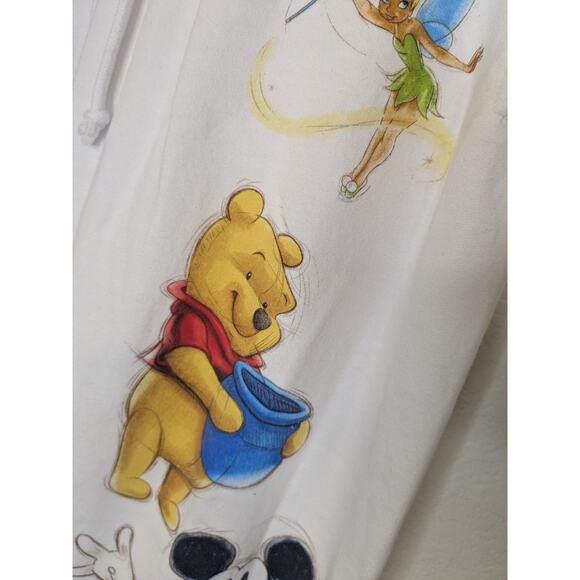 Disney 100 Years Jogger Pants Stitch Tinker Bell Mickey Mouse Winnie The Pooh XL - Picture 4 of 10